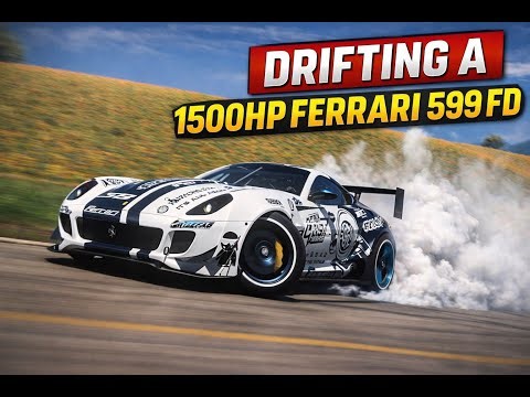 drifting a 1500 hp Ferrari 599 formula drift