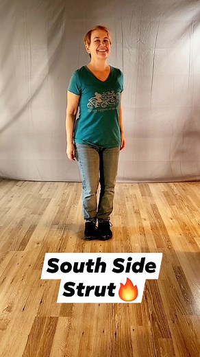 82K views · 3.3K reactions | By popular demand! The South Side Strut  The hot line dance of 2023 is the South Side Strut. It has 4 walls but can be adapted to 2 as done in this reel. Get ready for line dance season NOW!! #SteelCowgirl #linedance #dance #strut #dancechallenge #dancefitness #agewell #funkitupfitness #weightloss #wedding #fitnessmotivation #fitover50 Steel Cowgirl Apparel | Catherine Diane | Facebook