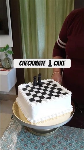 ♟️ Chess Cake Design | Birthday Cake for Boys & Adults | Cake Decorating #shorts