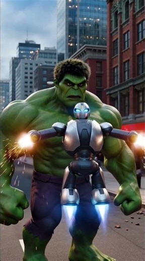 HULK vs FLYING ROBOT 🤖🔥 | Epic Battle in Sky | Hulk Animation Shorts