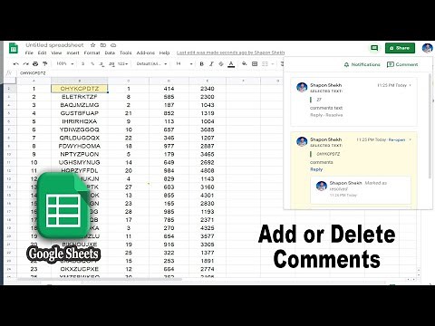 How to Add or Delete Comments in Google Sheets
