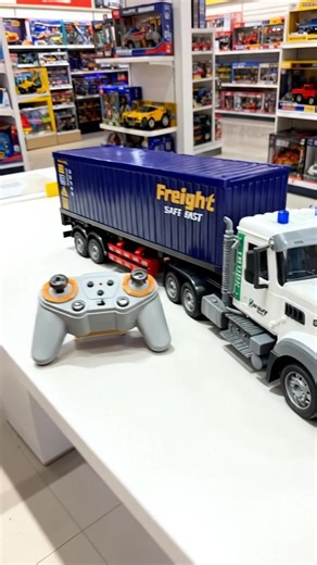 1:24 Remote Control Semi Truck with Trailer 🥰 #tiktokshop #viralvideo
