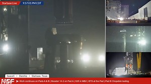 84K views · 533 reactions | And now Booster 14-2 is actively being destacked. Tune into our 24/7 livestream, Starbase Live to watch it happen in real time! Link in the comments below.  | NASASpaceflight.com | Facebook