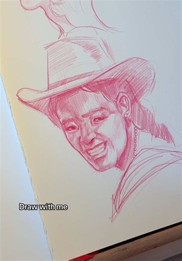 Portrait Drawing Practice with Acrylic Markers