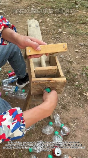 DIY Plastic Bottle Compressor from Scrap Wood! #DIY #RecyclingHacks