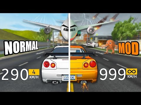 Extreme Car Driving Simulator || MOD ON VS MOD OFF 🤯