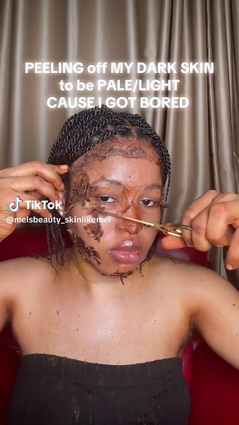 Peeling my skin #darkskin #skincare #glowingskin #glassskin #diyskincare