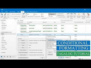 Outlook Conditional Formatting Email Tagalog Tutorial