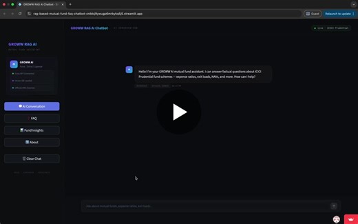 #ai #rag #llm #groq #streamlit #python #fintech #generativeai #langchain #chromadb | Indu Bhaskar