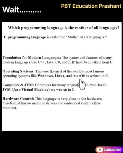 which programming language is the mother of all languages #cprogramming #programming #learnc #mother
