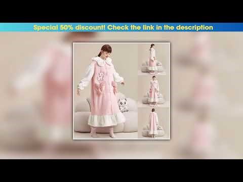 Discount Disney MarieCat Pajamas for Women Winter Thickened Coral Velvet Nightgown Long Cute Doll C