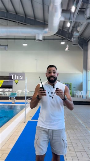𝐇𝐞𝐬𝐡𝐚𝐦 𝐌𝐨𝐡𝐚𝐦𝐞𝐝 | Triathlon Swimming Coach on Instagram: "Real-time coaching while swimming 🏊‍♂️ Talking to the swimmer and playing music from the phone — all underwater 🎧🌊 @rayofisports"