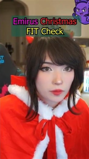 Emirus Christmas Outfit Check #emiru #twitchclips #twitch #cosplay