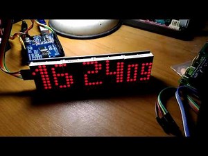 arduino matrix clock and thermometer