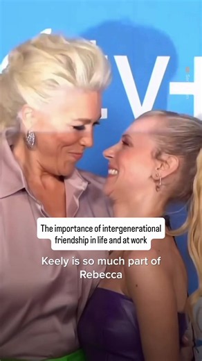 Rebecca and Keeley for life, on and off the screen 💕 Intergenerational friendships empower us to break free from age barriers, preconceived notions, and societal expectations, in life and at work. They provide a platform for wisdom to be shared, stories to be exchanged, and perspectives to be broadened. When different generations come together, magic happens! And we can't wait to see these two besties back in action in season 4 of Ted Lasso! Tag the Rebecca to your Keeley!