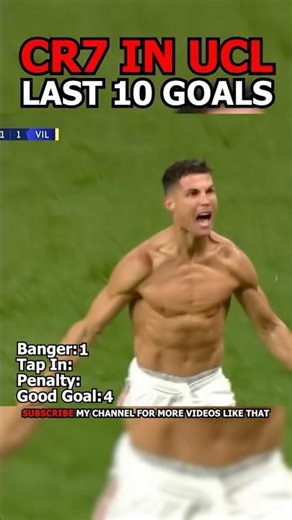MR CHAMPIONS LEAGUE SCORES GOOD GOALS! Cristiano Ronaldo in UCL last 10 goals #football #soccer