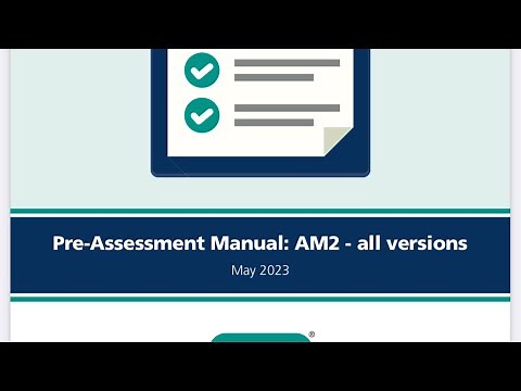 AM2 pre assessment manual