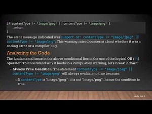 Resolving the suspect or Compiler Warning in Go Builds