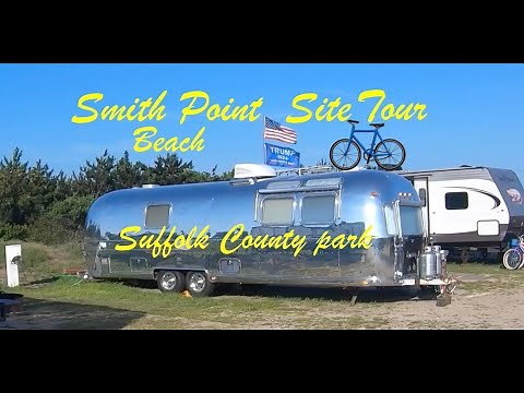 Smith Point Beach Campground site tour Ocean front camping in Suffolk, Long Island, NY #bicycletour