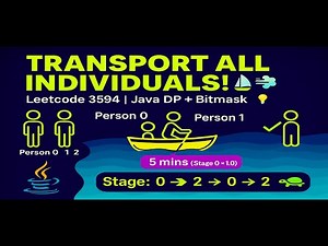 Minimum Time to Transport All Individuals - Leetcode 3594 Java DP Bitmask Solution