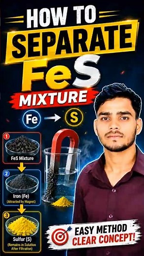 How to separate FeS mixture🤔| #viral #trending #shorts