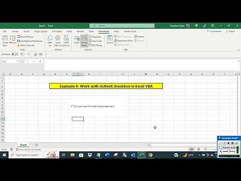 Working with ActiveX checkbox in Excel VBA: Example 4