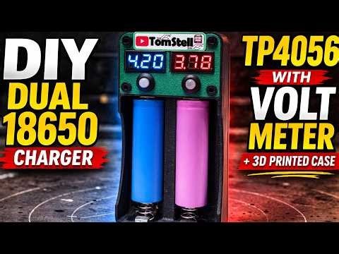 Ultimate DIY dual 18650 charger 🔋 tp4056 + 3D printed enclosure