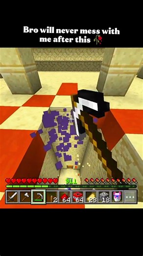 Bro will never mess with me after this 🥀 | #minecraft #fadinhas