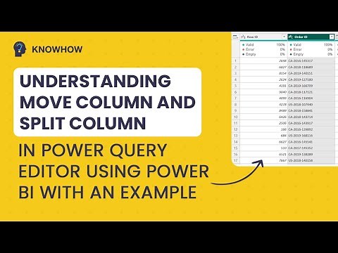 Mastering Move Column And Split Column In Power Query Editor With Power Bi: A Step-by-step Tutorial