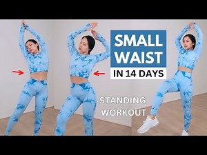 SMALLER WAIST, BURN BELLY FAT in 14 days. Intense full body standing weight loss, no squat/ lunge
