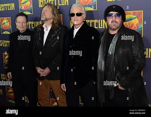 John Paul Jones, Robert Plant, Jimmy Page and Jason Bonham of 'Led Zeppelin' attend the premiere of 'Led Zeppelin: Celebration Day' held at the Ziegfeld Theatre. Celebration Day captures their 2007 tribute concert for Atlantic Records Founder Ahmet Ertegun at London's O2 Arena. Film will be released worldwide on October 17, 2012 by Omniverse Vision on 1,500 screens in over 40 territories, it will then be available in multiple video and audio formats on November 19, 2012. New York, NY. 9th Octobe