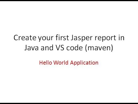 Dev Tips#37 Create your first Jasper report in Java and VS code maven
