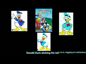 Mickey Mouse Clubhouse: Donald Duck shaking his tail A.K.A. wiggling his tail/bottom