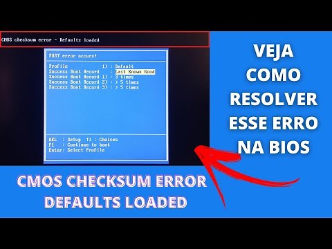 CMOS Checksum Error Default Loaded - Como Corrigir Esse Erro na BIOS ( Atualizado 2022 )