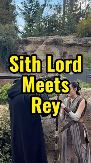 Sith Lord Meets Rey #maythe4thbewithyou #starwarsday #disneyland