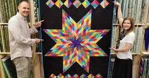 Creative Big Lone Star Quilt Using Jelly Roll