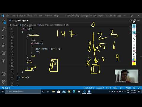Wave Print 2-D Array | DSA Advanced | (in Hinglish)