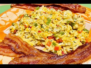 THE BEST SCRAMBLED EGGS WITH VEGGIES & CHEESE | QUICK & EASY | SIMPLY DELICIOUS | BREAKFAST STAPLE