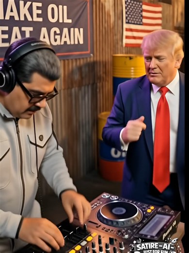MADURO DJ, TRUMP TANZT 🕺🔥Make Öl wieder groß! #shorts AI-Humor pur 🤖 Maduro legt harten Techno auf, Trump tanzt wie im Club. Alles Spaß – alles KI – nichts ernst gemeint 💃🛢️ #fypp #fypシ #fypシ゚viral #aih umor #techno