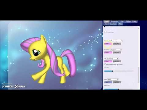 Making Fluttershy In 3D Pony Creator