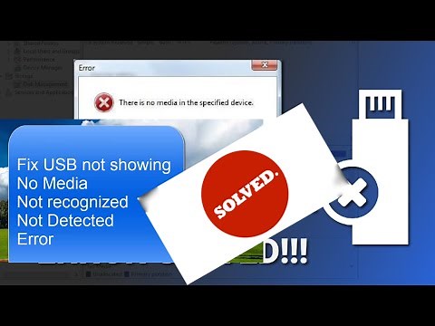 How to fix usb drive not showing, no media, not recognized, 0 byte issue windows 10