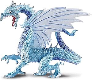 Safari Ltd. Ice Dragon Figurine - Detailed 6" Model Figure - Fun Arctic Creature Play Toy for Boys, Girls & Kids Ages 4+