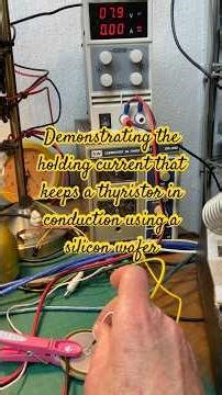 Demonstrating the holding current of a thyristor using a silicon wafer #electronics #shorts