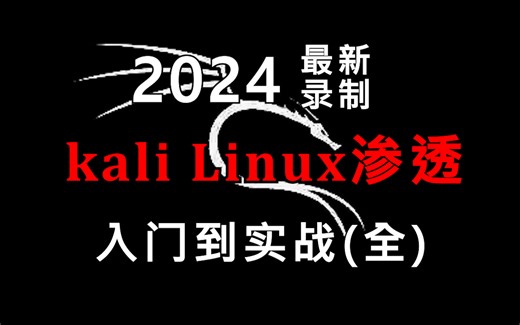 【2024最新录制】Kali Linux入门教程，清华大佬带你零基础入门kali渗透！全程干货无废话，看完还学不会我退出网安圈！