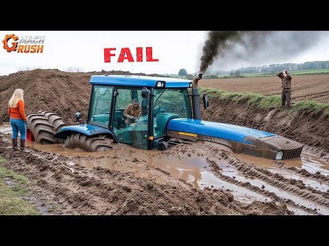 INSANE Tractor Fails Compilation 2025 | Extreme Heavy Equipment Driving #1