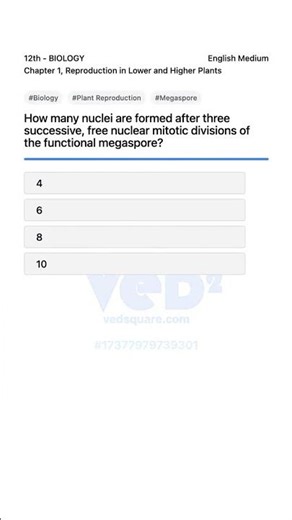 Understanding Plant Reproduction Megaspore Division