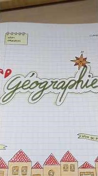 48 - Ma page de garde de géographie !!!