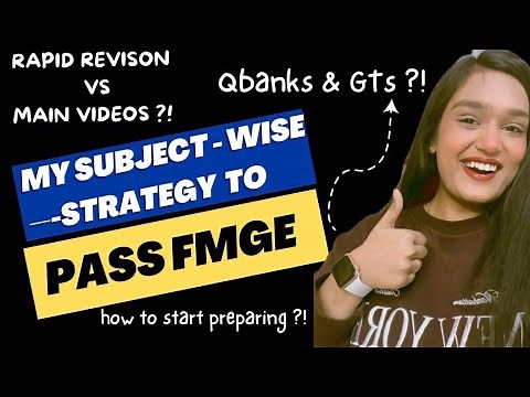 My Subject-wise STRATEGY to PASS FMGE & score 150+ easily ! Rapid Revision Vs Main videos ?!