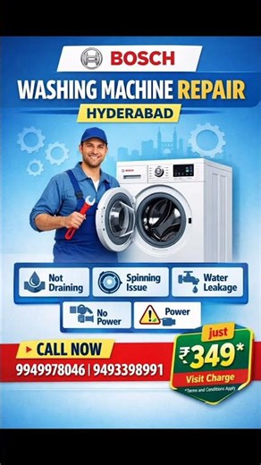 Bosch Washing Machine Repair in Hyderabad | Reliable Doorstep Service #boschwashingmachinerepair