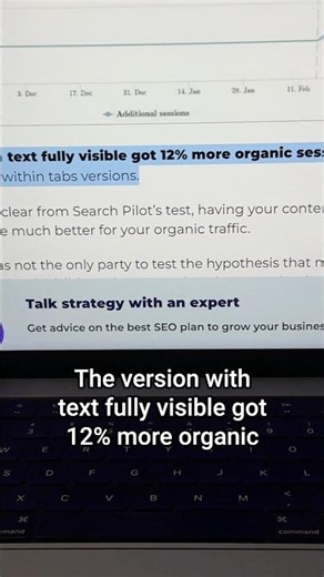 Don't put collapsible FAQs on pages you want to rank on Google